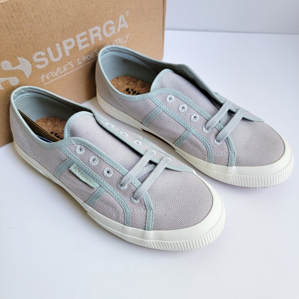 NEW Superga Sneakers Grey Mint